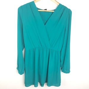 Forever 21 Green Long Sleeve Dress Size Large